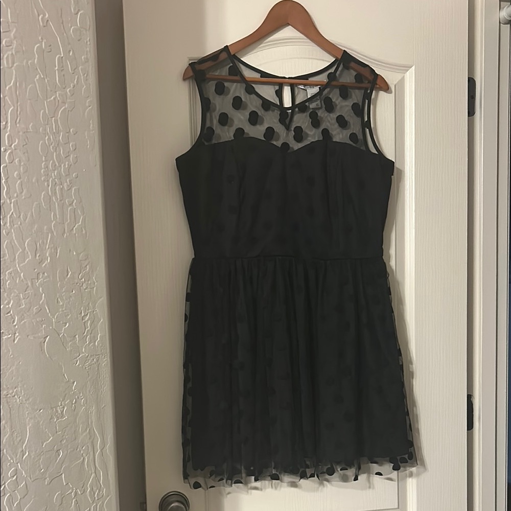 Black Sweetheart Fit and Flare Knee-Length Dress